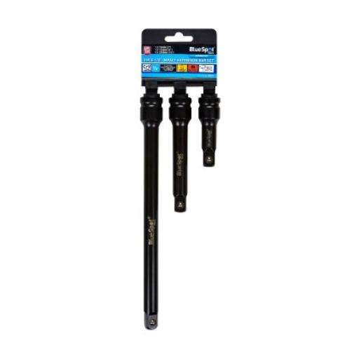 3 PCE 1/2" Impact Extension Bar Set